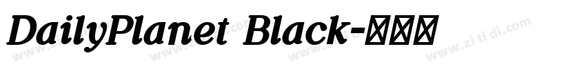 DailyPlanet Black字体转换